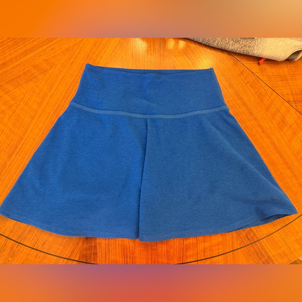 Beyond Yoga Blue Skater Mini Skirt